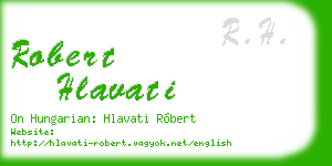 robert hlavati business card